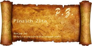 Pinzich Zita névjegykártya